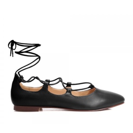 Vices Modische gebundene Ballerinas schwarz