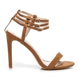 Milaya Sexy Sandalen mit Riemen braun