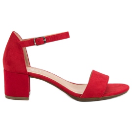 Filippo Rote Sandalen mit hohen Absätzen