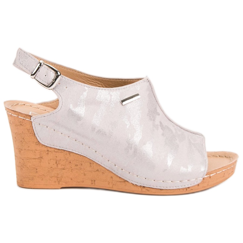 Filippo Keilsandalen mit Muster rosa