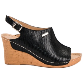 Filippo Leichte Keilsandalen schwarz