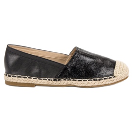 Queentina Schwarze Espadrilles