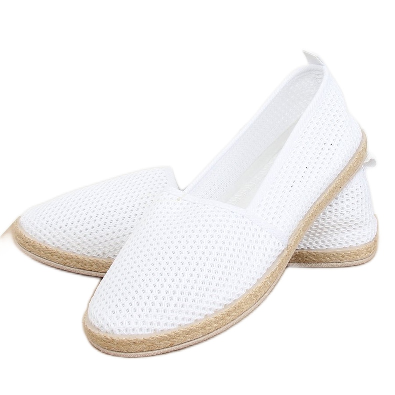 Weiße Mesh-Espadrilles JX1029 Weiß