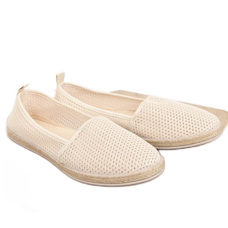 Espadrilles aus beigem Mesh JX1029 Beige