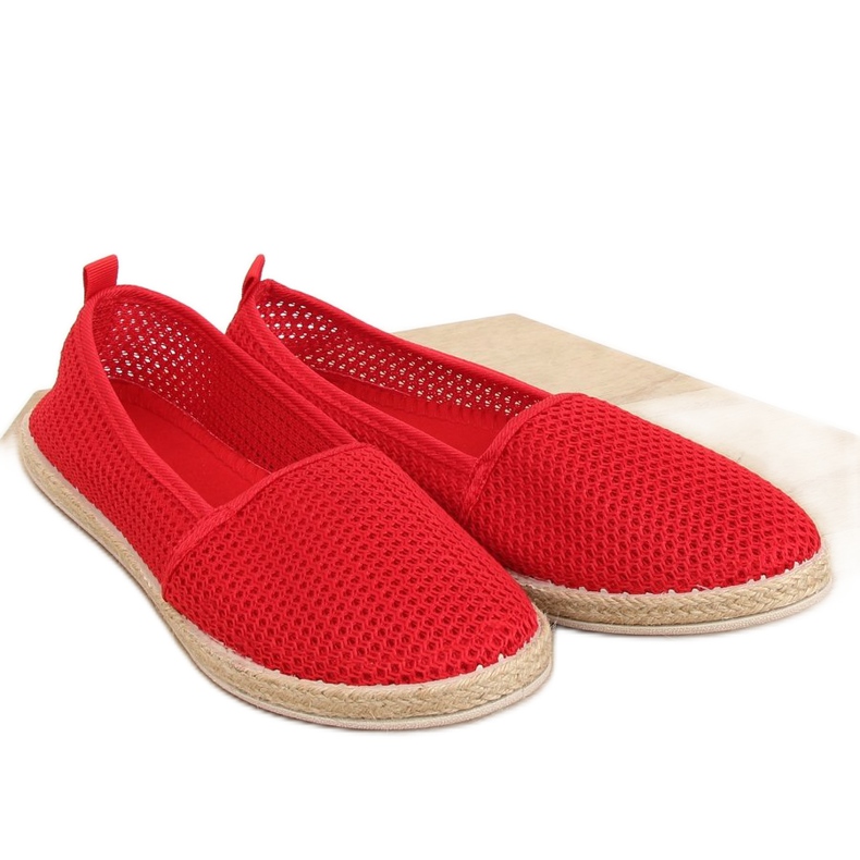 Espadrilles aus rotem Mesh JX1029 Red