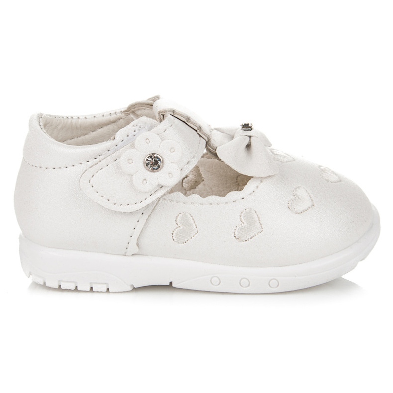 Hausschuhe in Herzen weiß