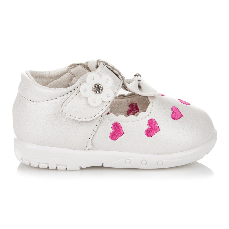 Hausschuhe in Herzen weiß