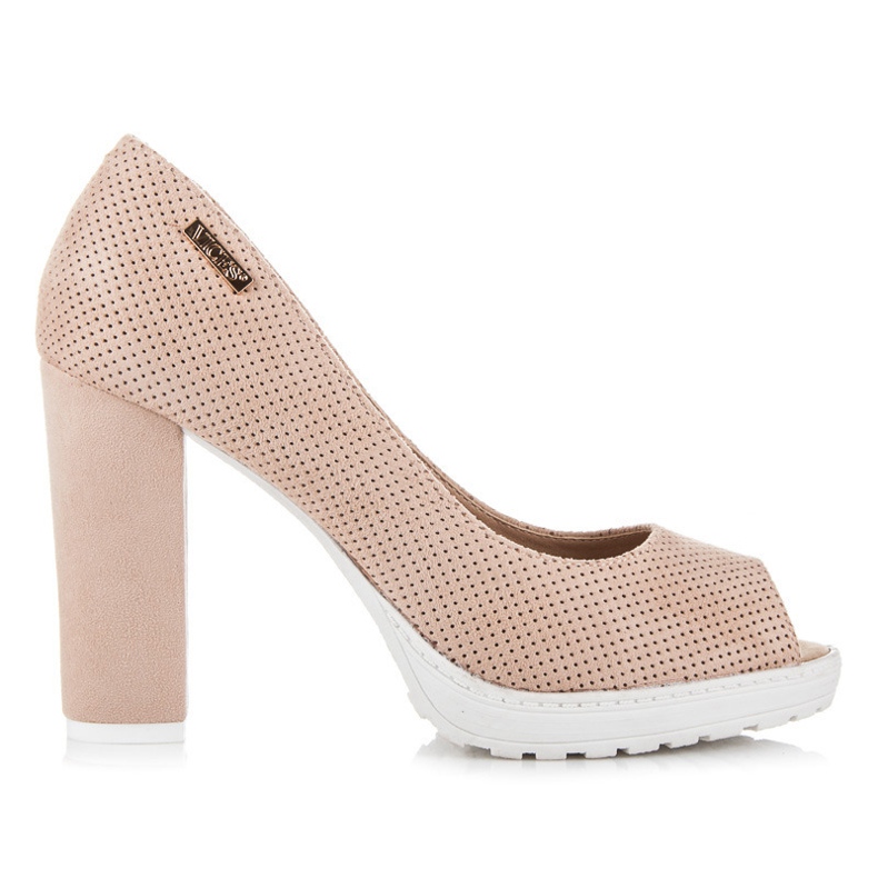 Vices Offene Pumps aus Wildleder braun