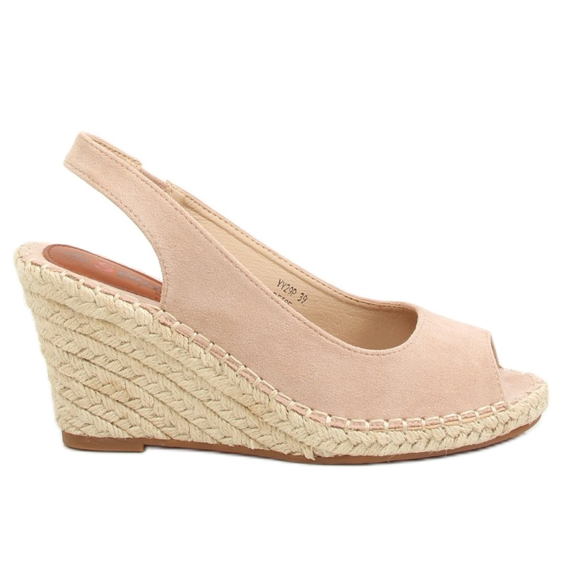 Espadrilles auf einem beigen Keil YY29P Beige