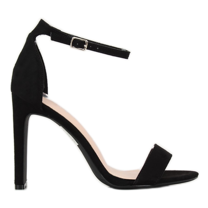 Schwarze Sandalen mit hohen Absätzen NF-37P Schwarz