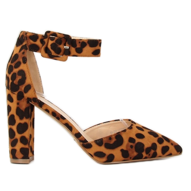 Pumps am Leoparden SY33P Leopard Post braun