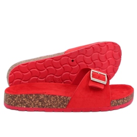 Rote Wildlederhausschuhe CK61P Rot