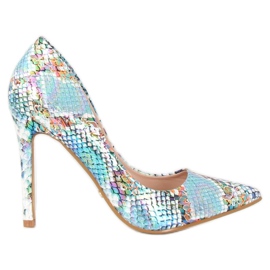 Schlangenhautblaue Nieten NF-42P Blau mehrfarbig