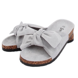 Grau Wildleder graue Hausschuhe CK02P Grau