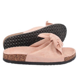 Rosa CK02P Rosa Wildleder-Hausschuhe