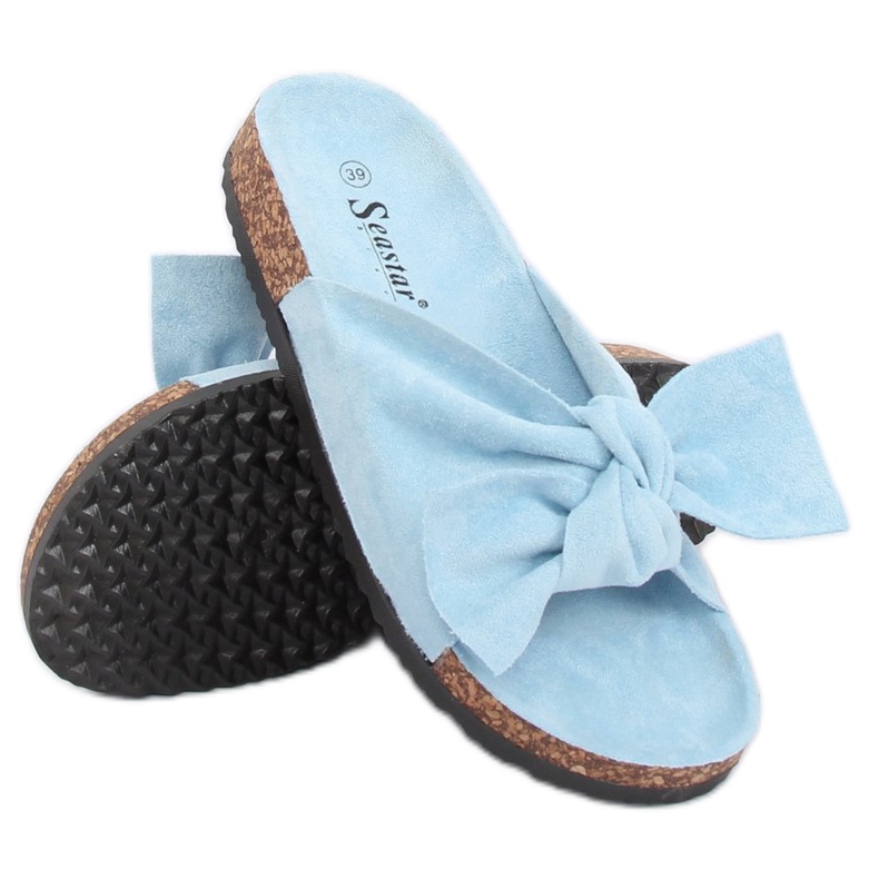 Blaue Wildlederhausschuhe CK02P LT.BLUE