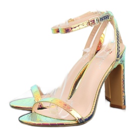 Sandalen High Heels NF-38P Rose lila mehrfarbig