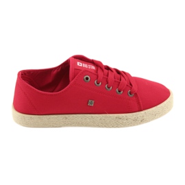 Ballerinas Espadrilles Damenschuhe rot Big star 274424