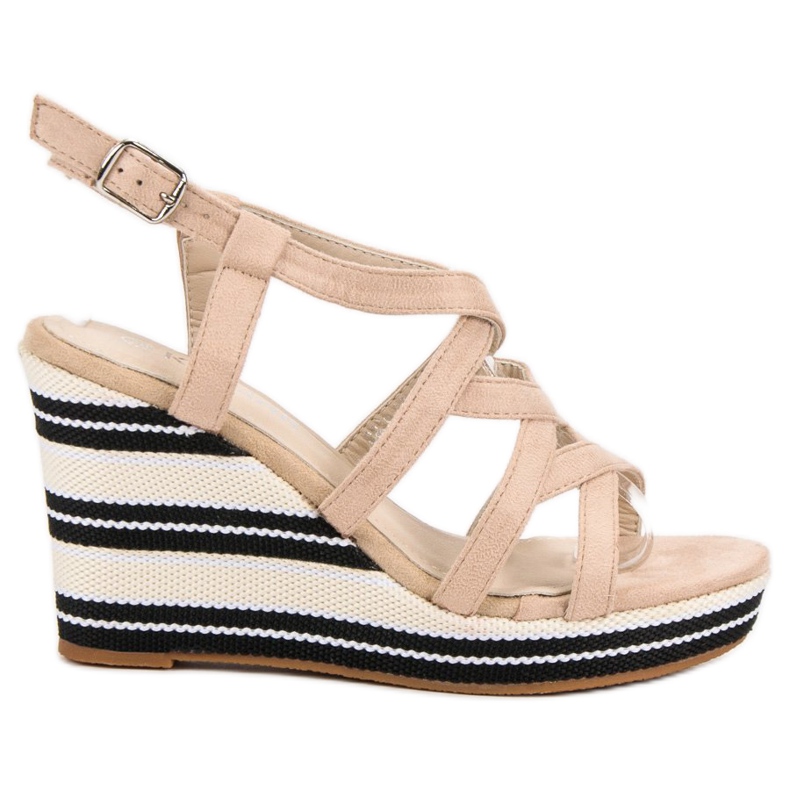 Kerline Modische Keilsandalen beige