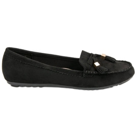 Klassische schwarze Loafer