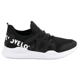 Schwarze Textil-Sportschuhe