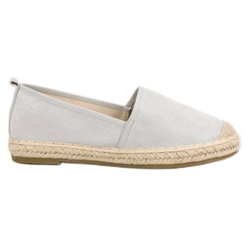 Bestelle Espadrilles aus Wildleder grau