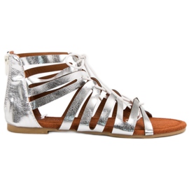 Evento Silberne gebundene Sandalen grau