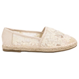 Nio Nio Spitzen-Espadrilles in Blumen braun