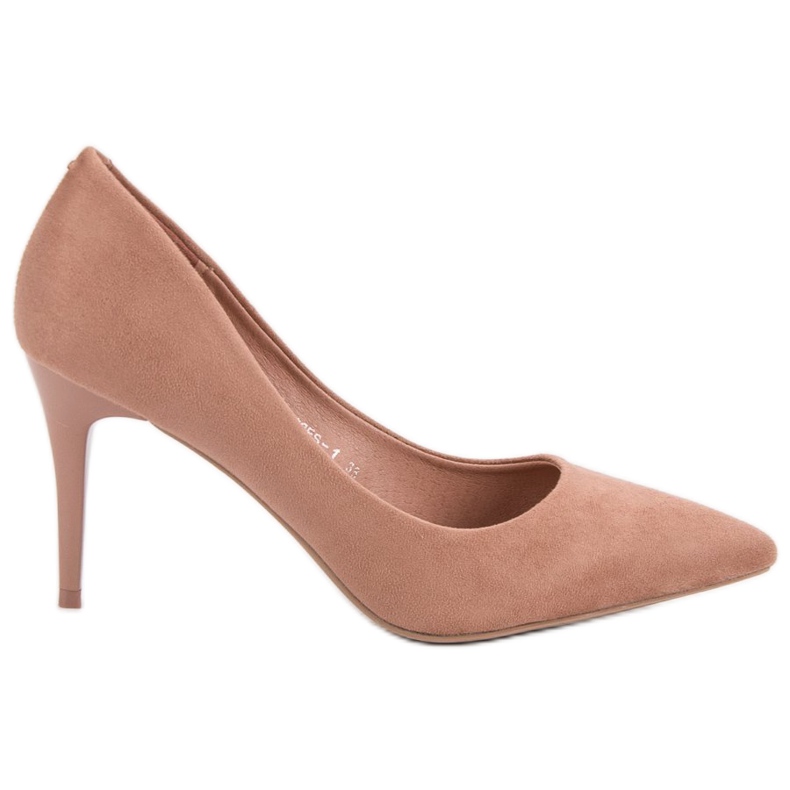 Bestelle Pumps aus puderfarbenem Wildleder rosa