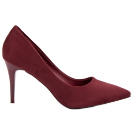 Bestelle Kastanienbraune Wildleder-Heels rot