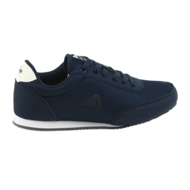 American Club Sports gebundene Schuhe weiß navy blau