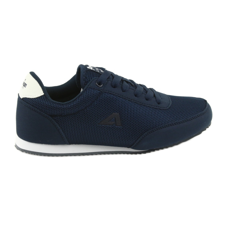 American Club Sports gebundene Schuhe weiß navy blau