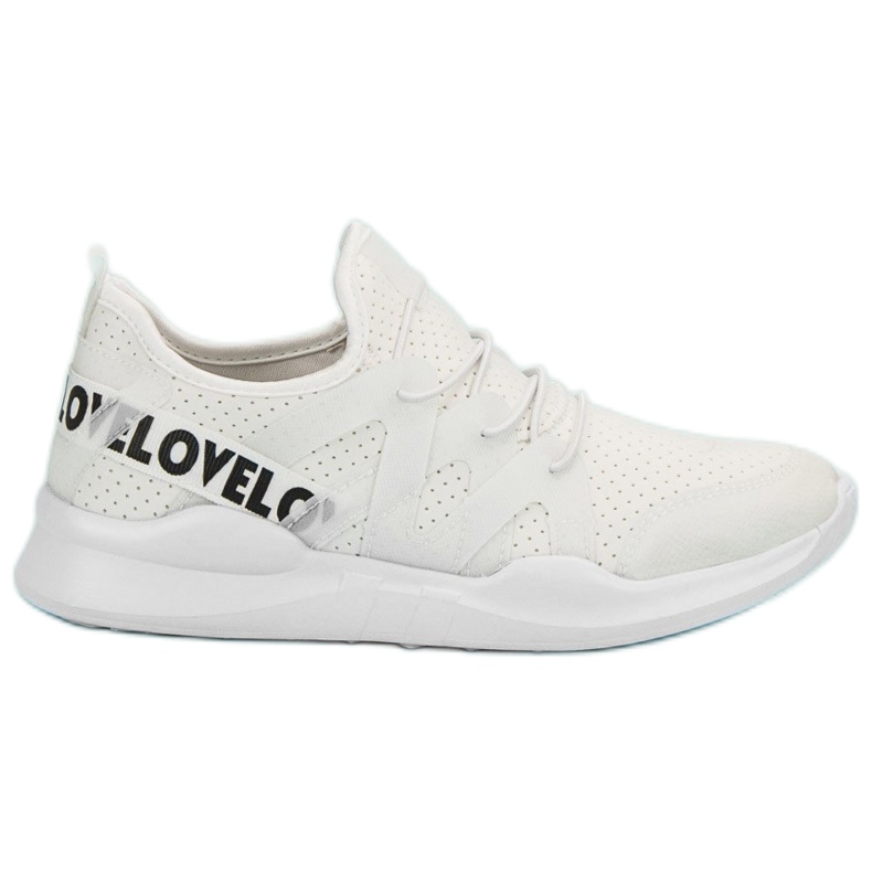 Weiße Textil-Sportschuhe