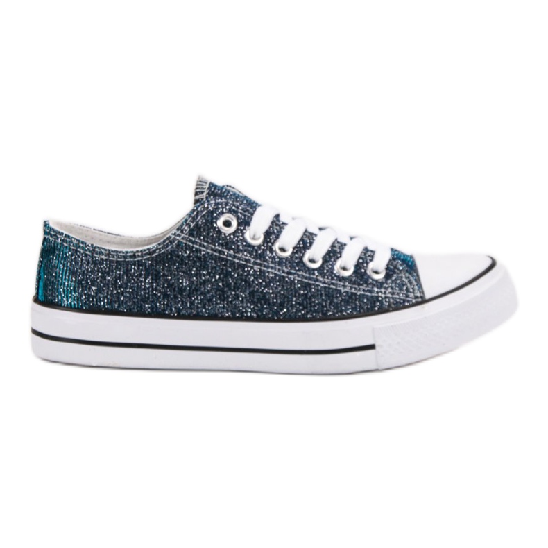Marineblaue Sneaker mit Glitzer