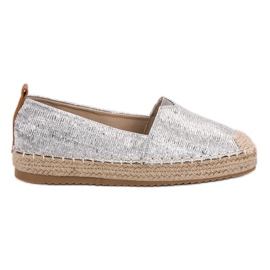 Small Swan Glänzende Espadrilles grau