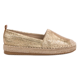 Small Swan Glänzende Espadrilles gelb