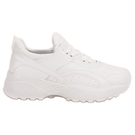 Small Swan Weiße Turnschuhe auf der Plattform