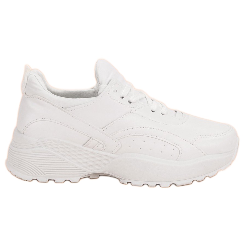 Small Swan Weiße Turnschuhe auf der Plattform