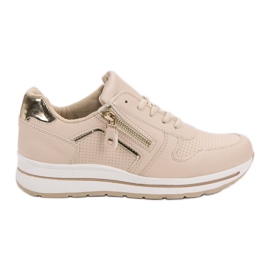 Beige Sportschuhe