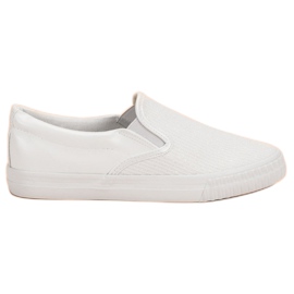 Muto Weiße Slip-On-Sneakers