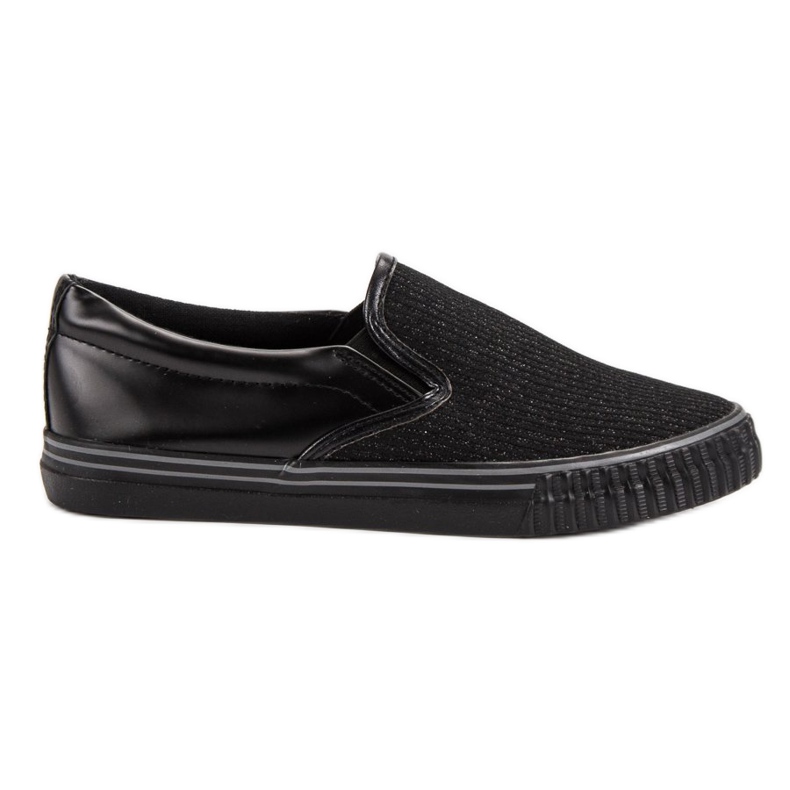 Muto Schwarze Slip-On-Sneakers