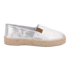 Modische silberne Espadrilles grau
