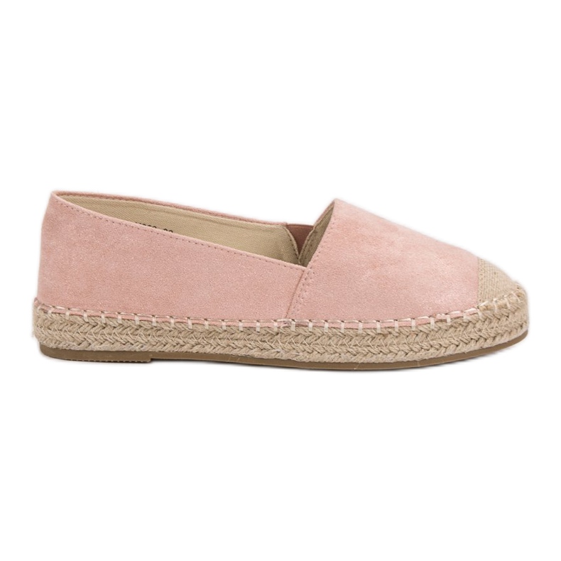 Small Swan Espadrilles aus Wildleder rosa