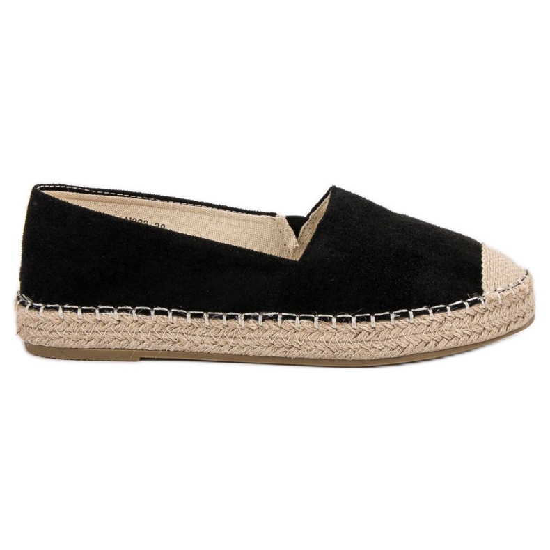 Small Swan Espadrilles aus Wildleder schwarz
