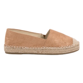Small Swan Espadrilles aus Wildleder braun