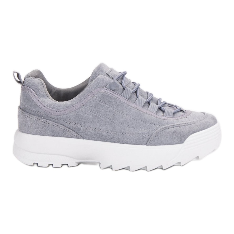 Turnschuhe auf der Plattform grau