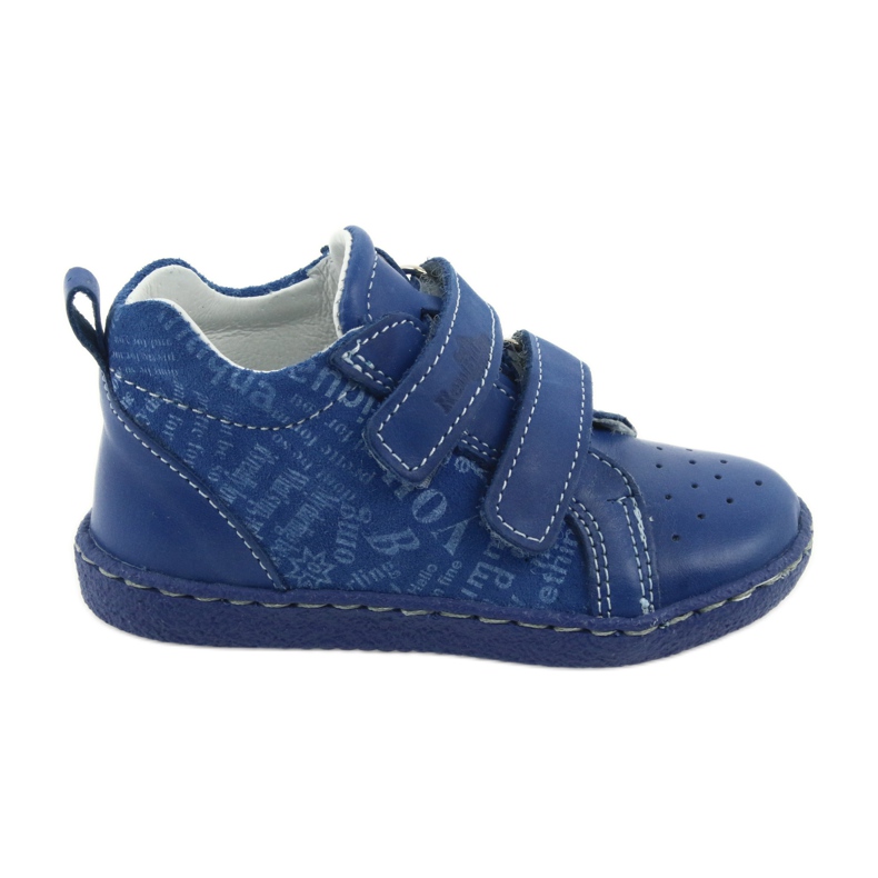 Jungen Lederschuhe mit Klettverschluss Ren But 1429 blau