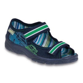 Befado Kinderschuhe 969X073 grün marineblau