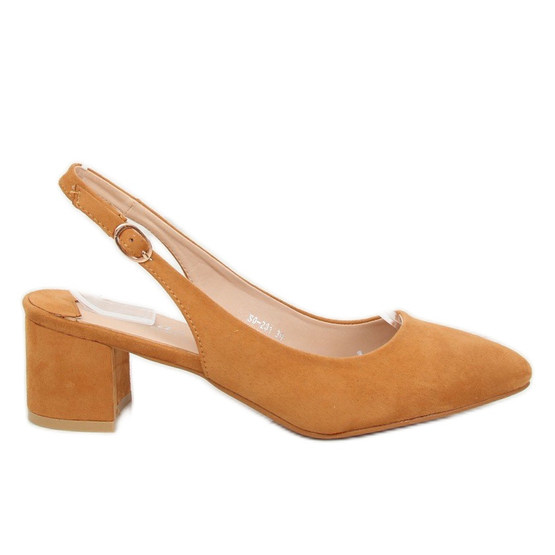 Pumps mit offenem Absatz camel S0-231 Camel braun