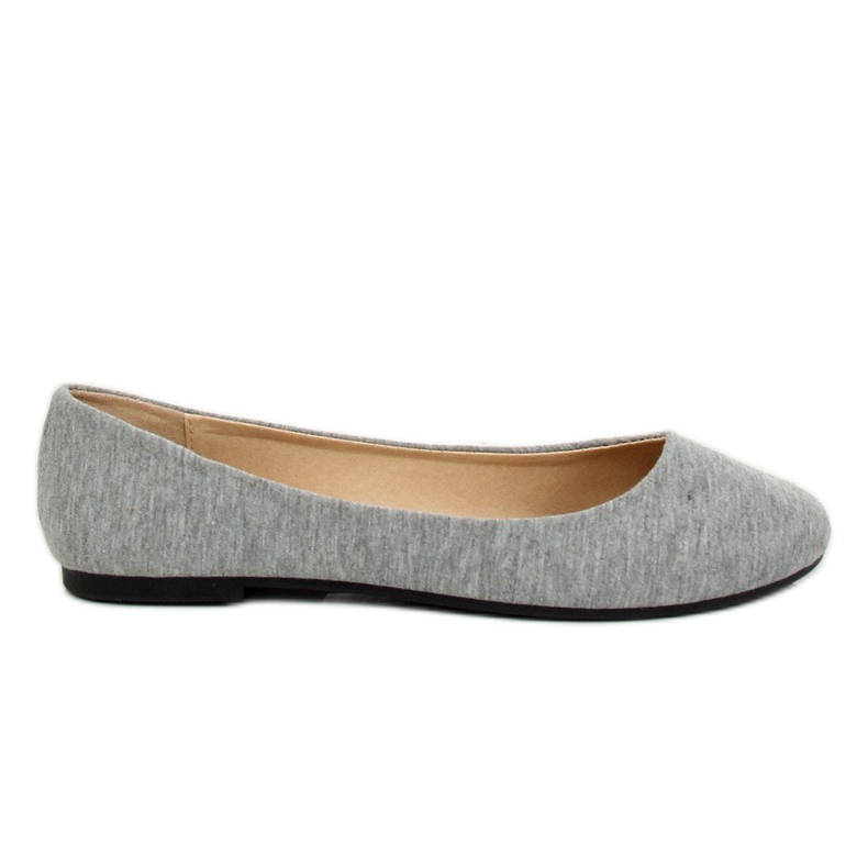 Graue Baumwollballerinas LZ-8537 Grau